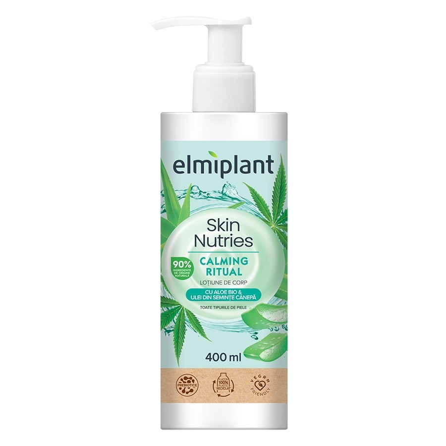 Elmiplant Skin Nutries Calming Ritual Aloe & Ulei Din Seminte De Canepa  Lotiune Corp 400 ml