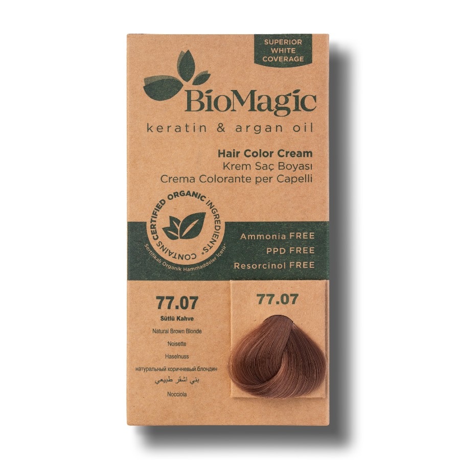 Bioas Pure BioMagic Hair Color Cream Natural Brown Blonde Vopsea Par 150 g