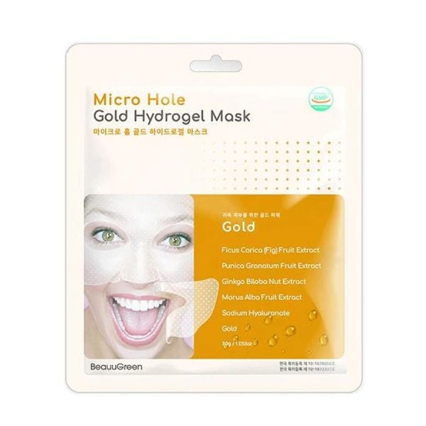 Beauugreen Micro Hole Gold Hydrogel Mask  Masca Fata 28 g