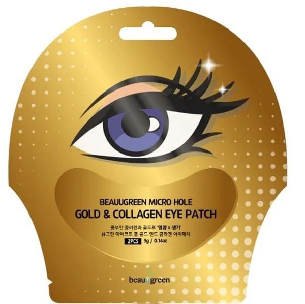 Beauugreen Micro Hole Gold & Collagen Eye Patch 1 Pair  Masca Ochi 3 g