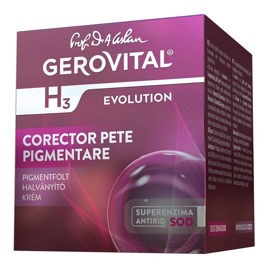 Gerovital H3 Evolution Whitening Cream Dark Spots Corrector  Crema Fata 50 ml
