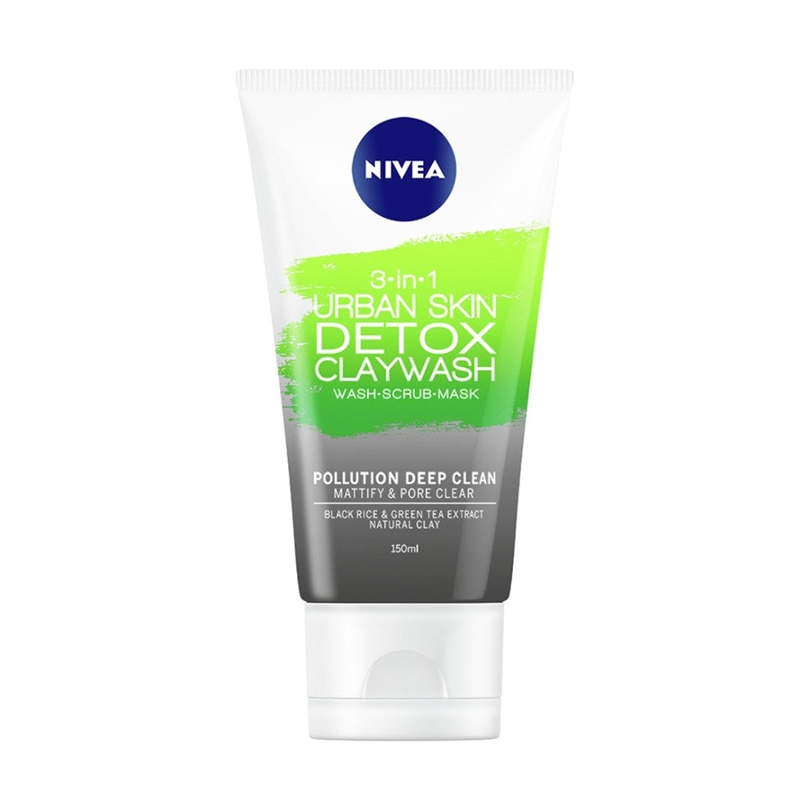 Nivea Gel De Curatare 3-In-1 Cu Argila Urban Skin Detox  Gel Curatare 150 ml