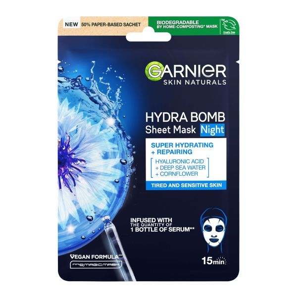 Garnier Hydra Bomb Sheet Mask Night  Masca 28 g