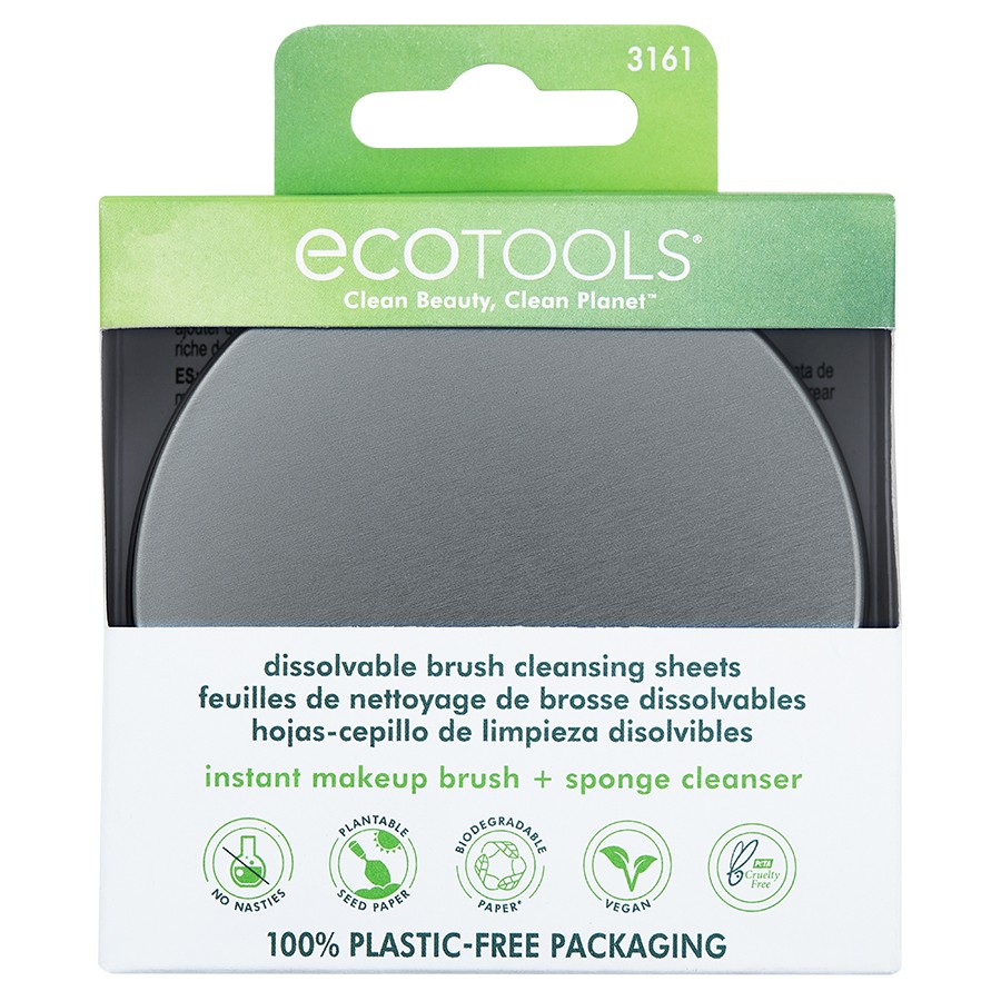 Eco Tools Disolvable Brush Cleansing Sheet  Set Curatare Pensule 1 Bucată