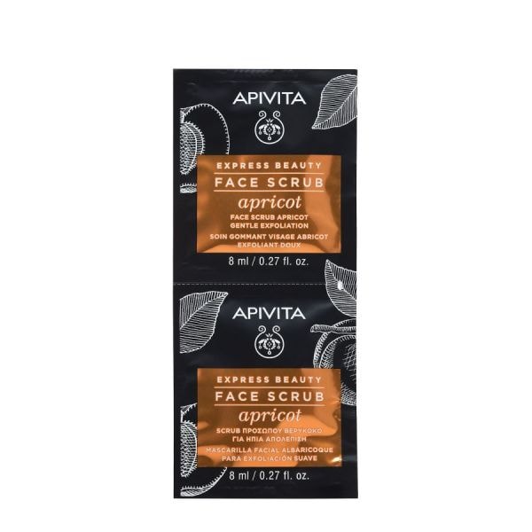 Apivita Express Beauty Face Scrub Apricot For Gentle Exfoliation  Exfoliant Fata 16 ml