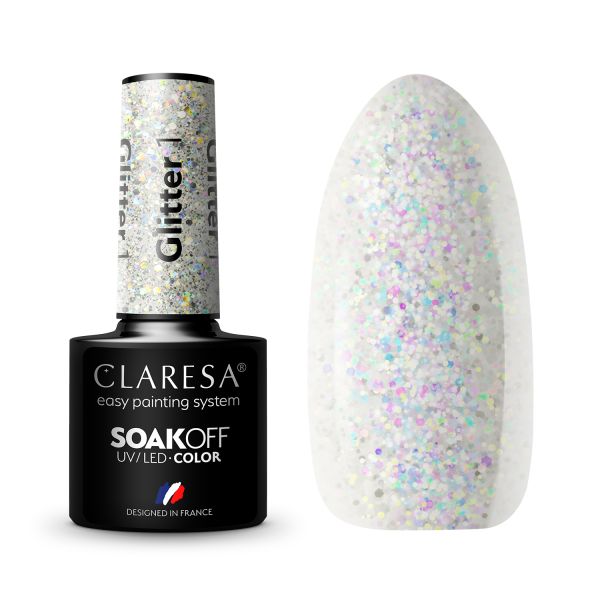 Claresa Glitter SoakOff UV/LED Color  Lac Unghii 5 g
