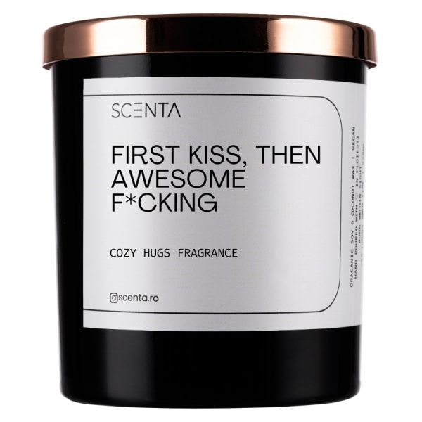 Scenta First Kiss. Then Awesome F*cking  Lumanari 220 ml