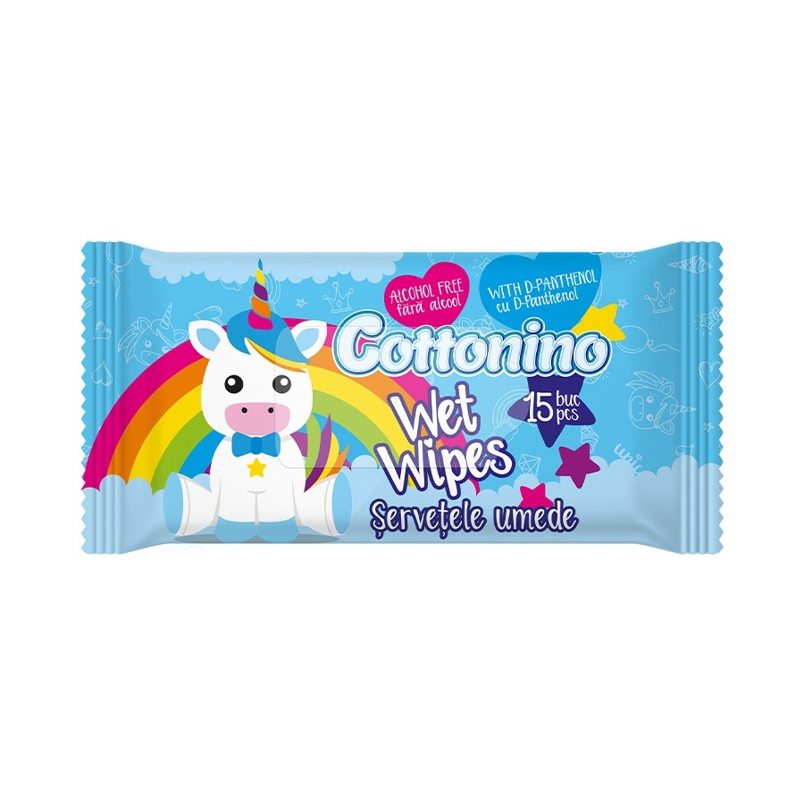 Cottonino Servetele Umede Blue Unicorn  Servetele Umede 1 Bucată