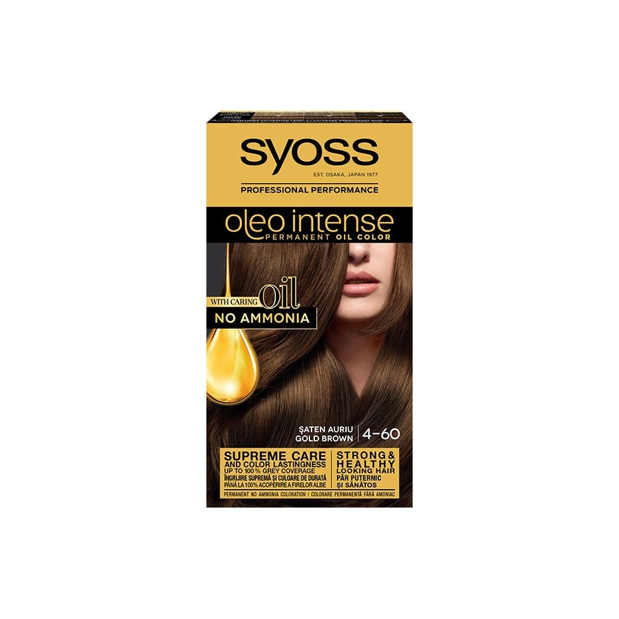 Syoss Vopsea De Par Permanenta Oleo Intense Saten Auriu Vopsea 115 ml