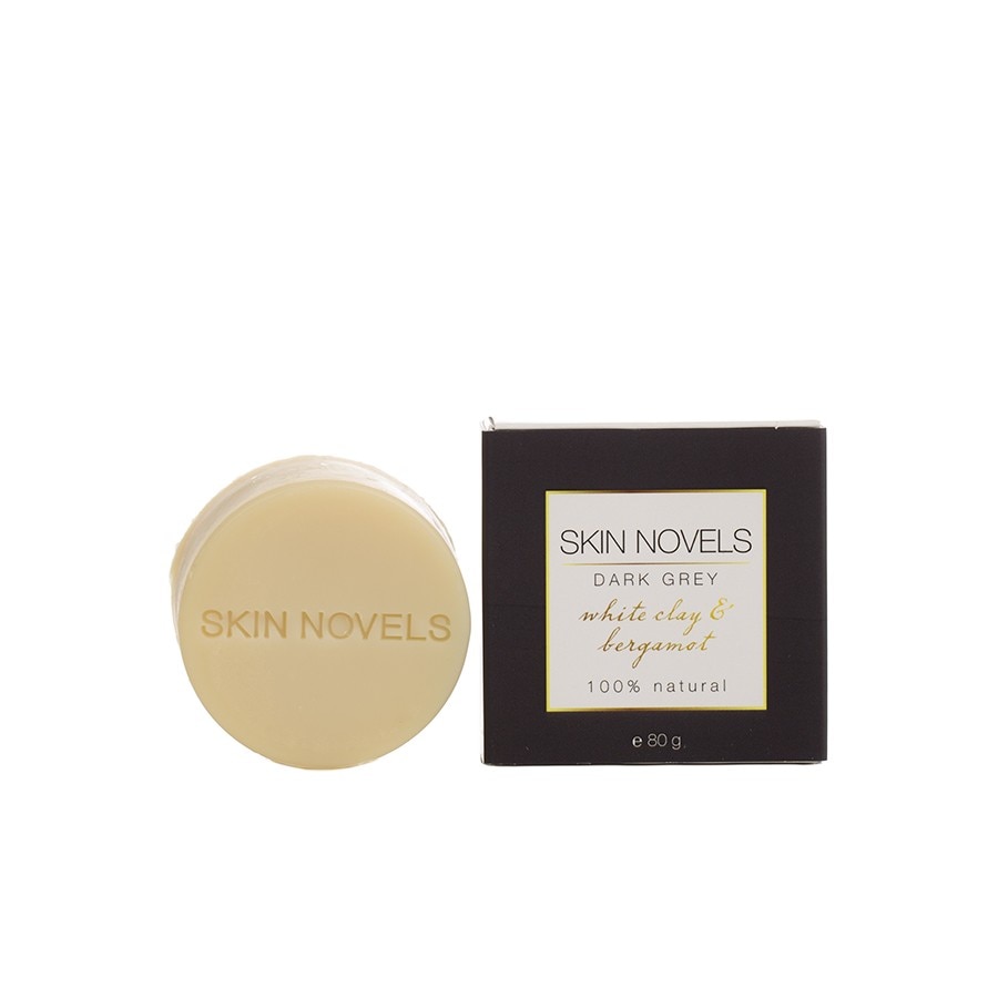 Skin Novels Sapun Natural Vegan Dark Grey White Clay&Bergamot  Sapun 80 g