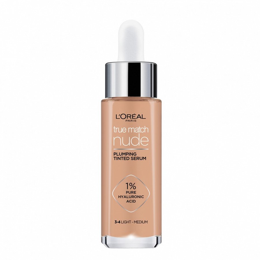 L'Oreal Paris True Match Nude Plumping Tinted Serum Light Medium Fond Ten 30 ml