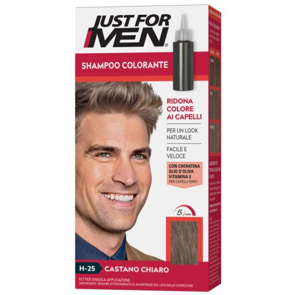 Just for Men Shampoo Colorante Castano Chiaro H- Sampon 121 ml