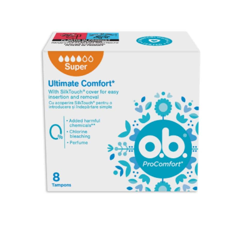 O.B. O.B ProComfort Super 8 Tampons  Absorbante 1 Bucată
