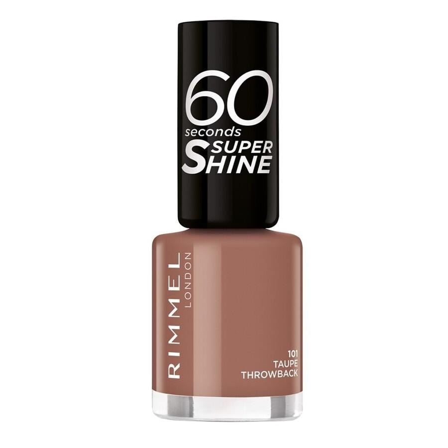 Rimmel London 60 Seconds Super Shine Nail Taupe Throwback Lac Unghii 8 ml