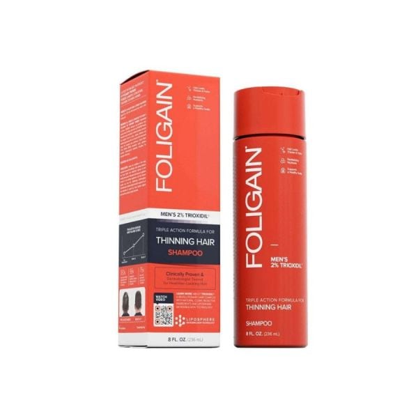 Foligain Stimulating Shampoo For Thinning Hair For Men With 2% Trioxidil  Sampon 236 ml