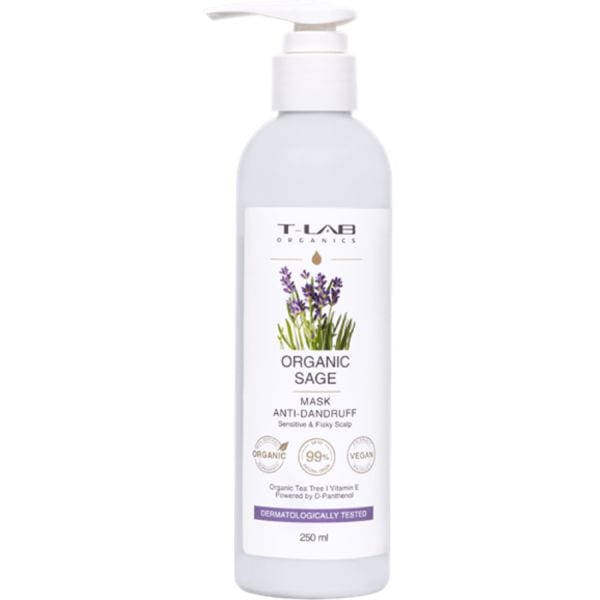 T-LAB Organics Organic Sage Anti-Dandruff Mask  Masca 250 ml