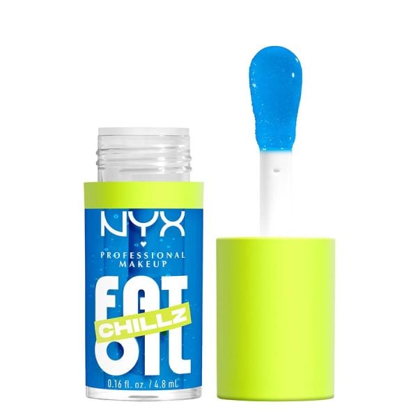 NYX Professional Makeup Fat Oil Lip Drip Chillz Polar Peppermint - Jelly Blue Lip Gloss 4.8 ml