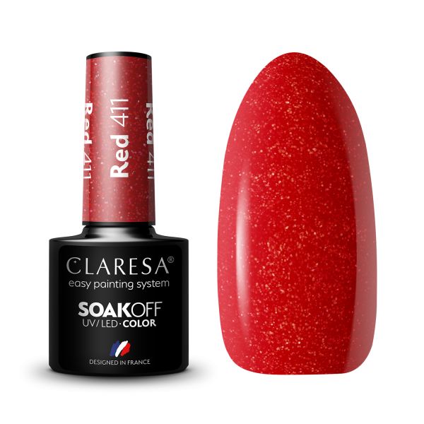 Claresa SoakOff UV/LED Color Red  Lac Unghii 5 g