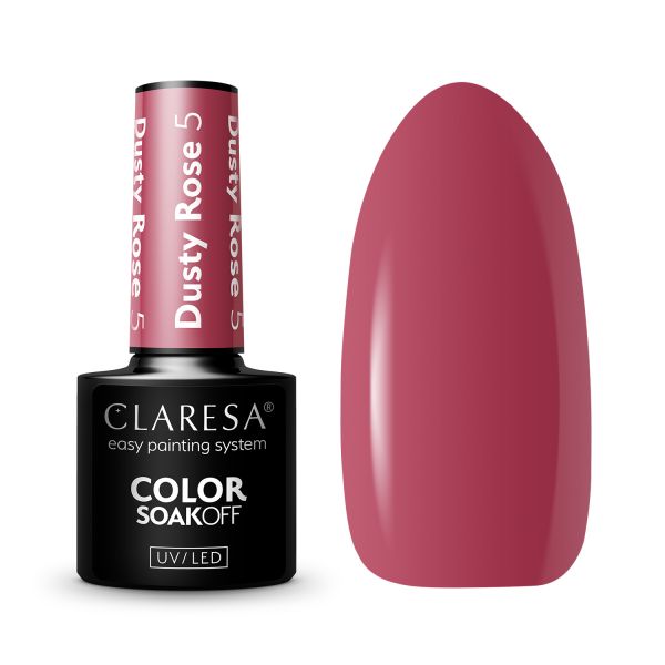 Claresa SoakOff UV/LED Color Dusty Rose  Lac Unghii 5 g