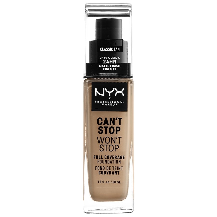 NYX Professional Makeup Cant Stop Wont Stop 24h Foundation Classic Tan Fond Ten 30 ml